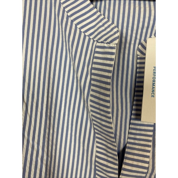 Vineyard Vines Performance 3XL Harbor Stripe Seersucker Tiered Dress‎ Blue - Picture 2 of 11